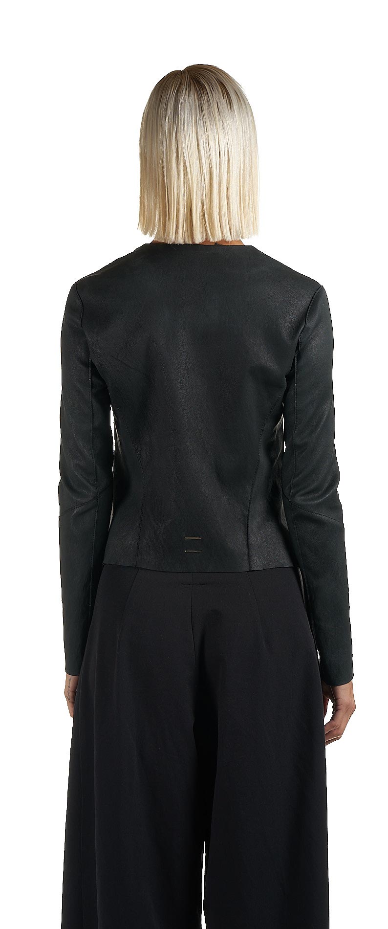 DANIELE BASTA LEATHER AND SILVER JACKET 